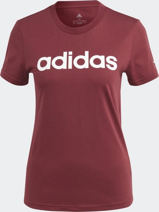 adidas Loungewear Essentials Slim Logo T-Shirt kurzarm shadow red/white (Damen)