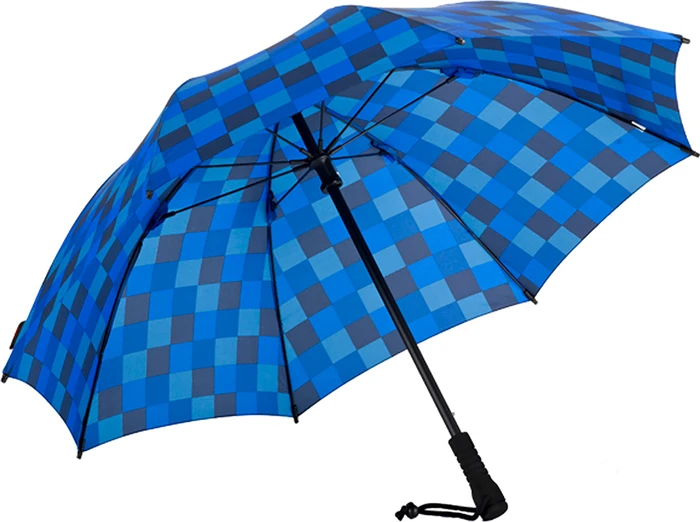 EuroSchirm Swing Schirm blau/grün kariert