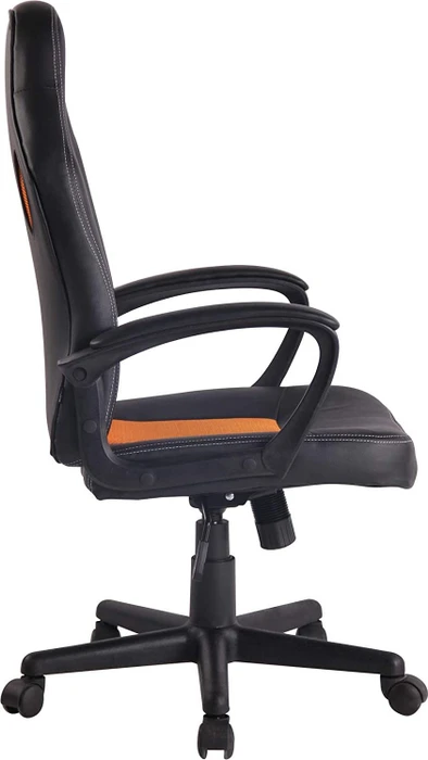 CLP Elbing Kunstleder Bürostuhl, schwarz/orange