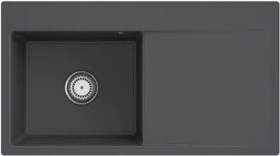 Villeroy & Boch Subway Style 50 flat Einbau Becken links graphite