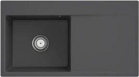 Villeroy & Boch Subway Style 50 flat Einbau Becken links graphite