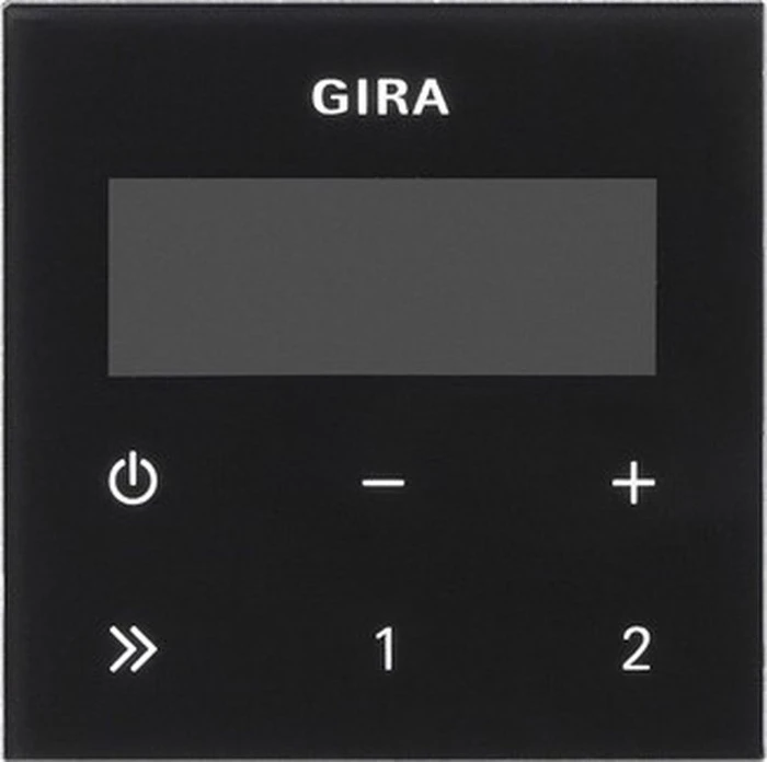Gira System 55 Bedienaufsatz Unterputz-Radio RDS, Schwarzglasoptik
