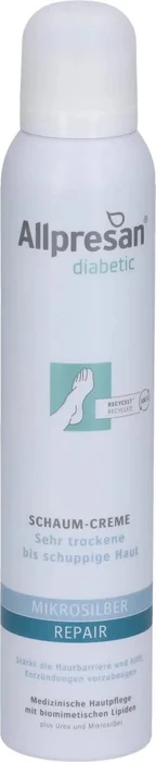 Allpresan diabetic Mikrosilber Repair Schaum-Creme, 200ml