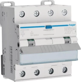Hager Fehlerstrom-Leitungsschutzschalter 4P 10kA C-20A 30mA Typ A