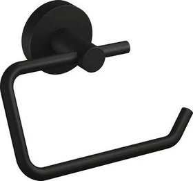 tesa Moon Black Toilettenpapierhalter ohne Deckel inkl. Klebelösung schwarz matt