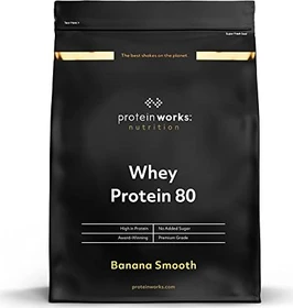 The Protein Works Whey Protein 80 Isolate Banana Smooth 1kg
