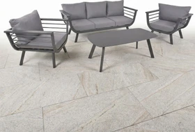 Garden Pleasure Elia Lounge-Set grau, 4-tlg.
