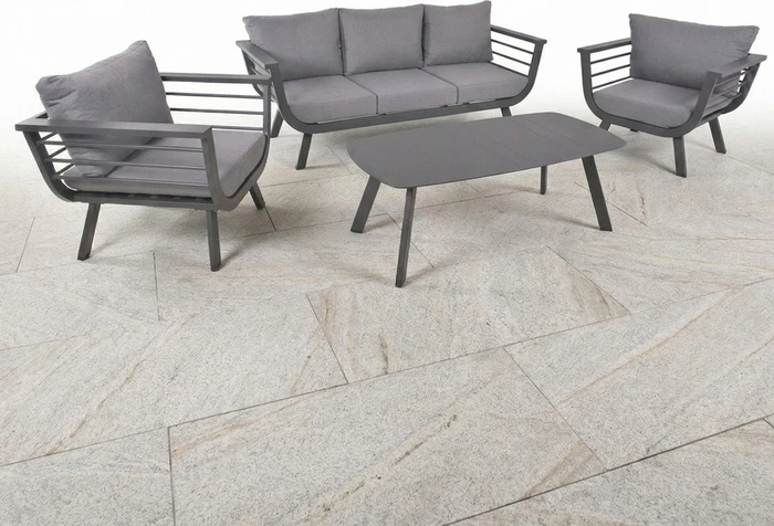 Garden Pleasure Elia Lounge-Set grau, 4-tlg. (305370)