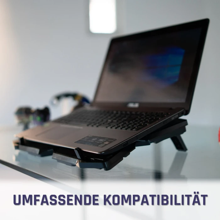 Klim Wind Laptop Cooling Pad, Notebook-Stand/Notebook-Kühler 11-19", schwarz/blau