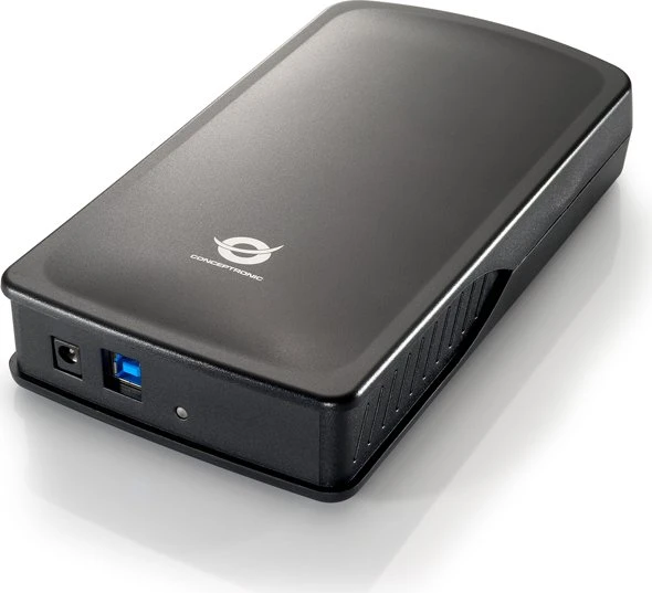 Conceptronic Grab'n'GO Hard Disk Box, schwarz, 3.5", USB-B 3.0