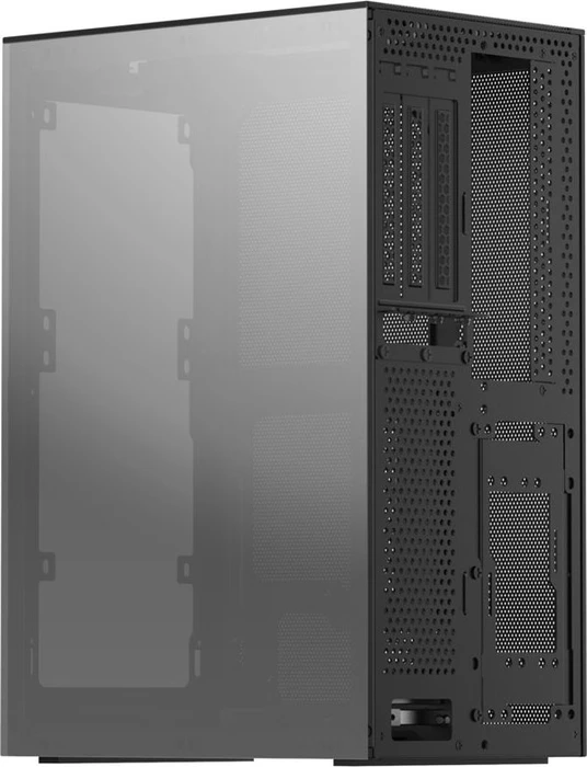 SSUPD Tempered Glass Side Panel für SSUPD Meshlicious, Seitenteil mit Glasfenster, verspiegelt, schwarz