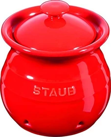 Zwilling Staub Ceramique Knoblauch Vorratsdose kirschrot