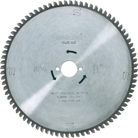 Metabo Multi Cut Kreissägeblatt 80Z, 250x2x30mm, 1 Stück