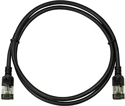 LogiLink TPE Slim Patchkabel, Cat6a, U/FTP, RJ-45/RJ-45, 0.3m, schwarz