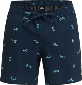 Quiksilver Stretch Printed Volley 16" Badeshorts dark navy/spaced out (Herren)