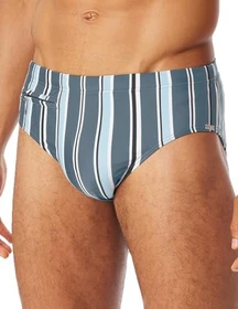 Schiesser Aqua Streifen Slip Badehose atlantikblau (Herren)