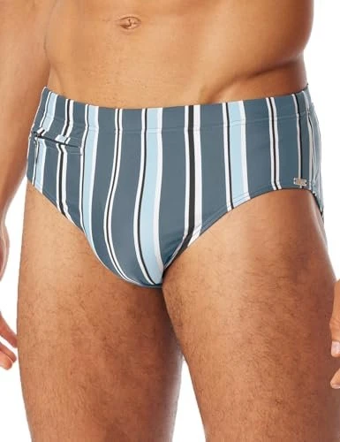 Schiesser Aqua Streifen Slip Badehose atlantikblau (Herren)