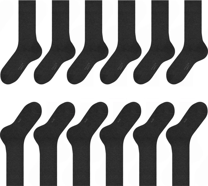 Falke Happy Socken anthra.mel, 6 Paare (Herren)