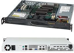 Supermicro SuperChassis 512F-350B, grau/schwarz, 1HE, 1x 350W ATX-PSU