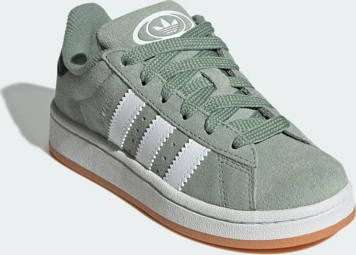 adidas Campus 00s Elastic Laces silver green/cloud white/gum (Junior)