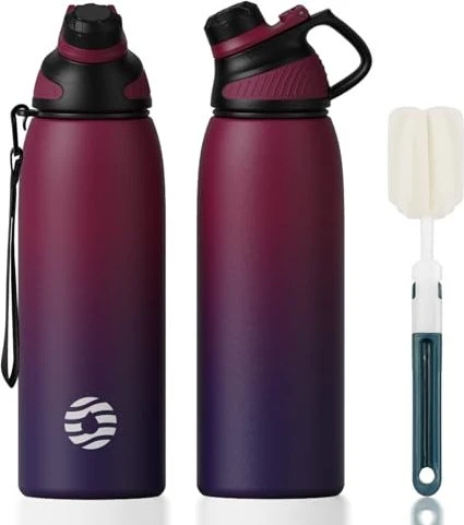 FJbottle Magnetische Isolierflasche 1l rot/violett