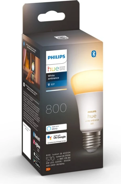 Philips Hue White Ambiance 800 LED-Bulb E27 6W