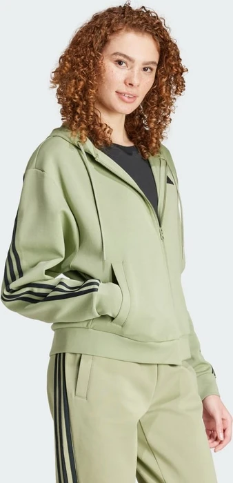 adidas Future Icons 3-Streifen Hoodie tent green (Damen)