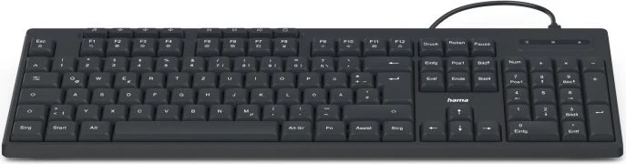 Hama CK-200 USB-Tastatur, schwarz, USB, DE