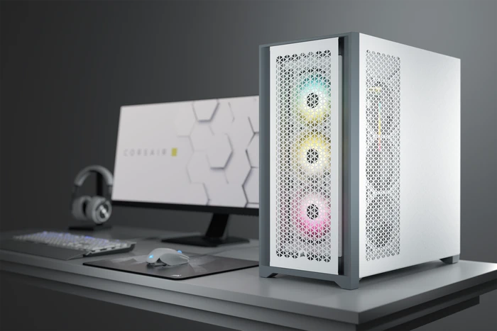 Corsair 5000D Airflow, weiß, Glasfenster