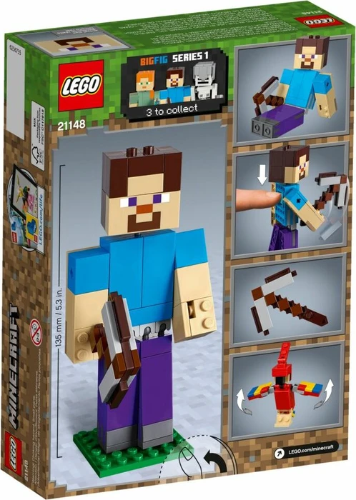 LEGO Minecraft - BigFig Steve mit Papagei