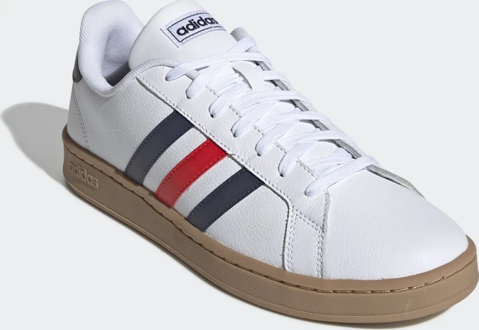 adidas Grand Court cloud white/trace blue/active red