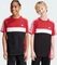 adidas Tiberio 3-Streifen Colorblock Cotton T-Shirt kurzarm bright red/black/white (Junior) Vorschaubild