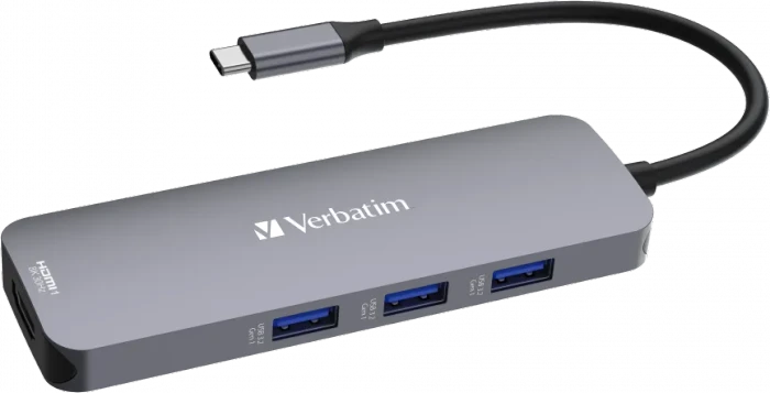 Verbatim USB-C Pro Multiport Hub CMH-08, USB-C 3.0 [Stecker]