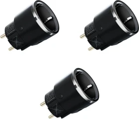 Shelly Wave Plug S LR, schwarz, 2500W, Smart-Steckdose, 3er-Pack