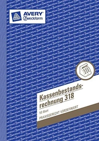 Avery-Zweckform Kassenbestandsrechnung, A5, 50 Blatt