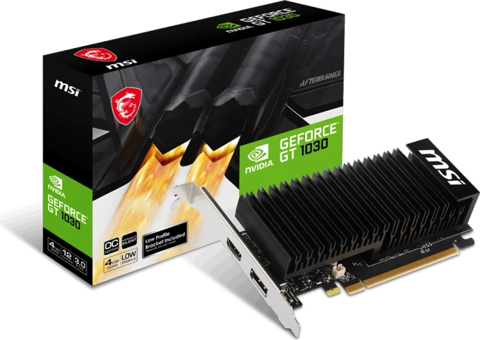MSI GeForce GT 1030 4GHD4 LP OC, 4GB DDR4, HDMI, DP