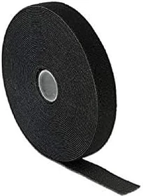 DeLOCK Klettband auf Rolle, 20mm, 10m, schwarz