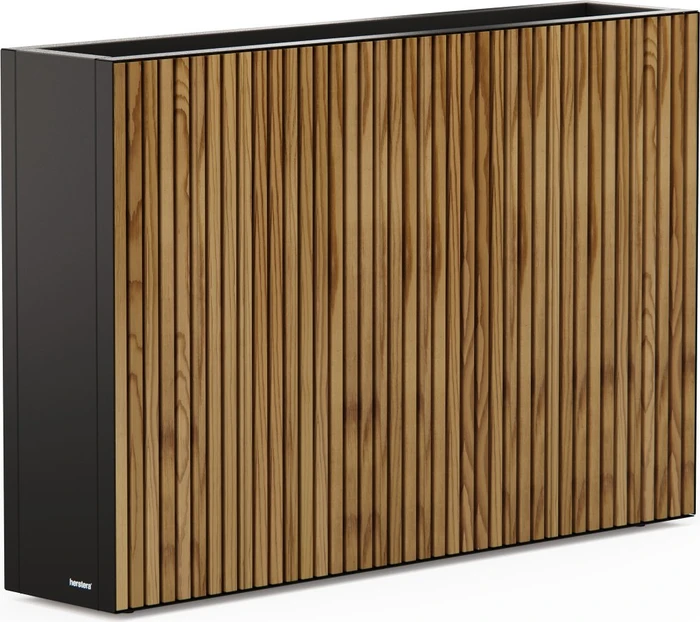 Herstera Deco Planter Divider L Pflanzkasten 120x25cm schwarz/holz