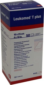 BSN medical Leukomed T Plus Pflaster transparent steril, 10 x 25cm, 50 Stück