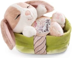 Nici Sleeping Pets Hase cappuccino im grünen Körbchen 12cm