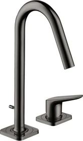 Hansgrohe Axor Citterio M 2-Loch Waschbeckenarmatur 160 mit Zugstange polished black chrome