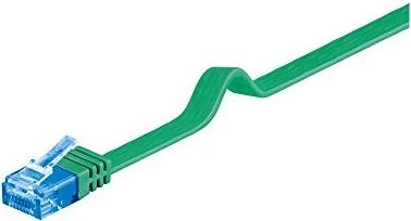 goobay Flach-Patchkabel, Cat6a, U/UTP, RJ-45/RJ-45, 20m, grün