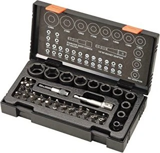 Hitachi Bitset/Steckschlüsselsatz inkl. Werkzeugbox, 41-tlg.