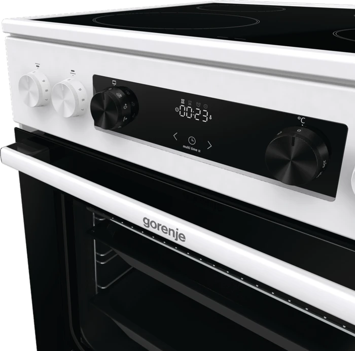Gorenje GEC6C40WD Elektroherd mit Glaskeramik-Kochfeld