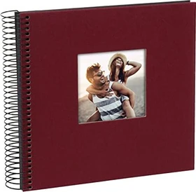 Goldbuch Spiralalbum Bella Vista 20x20 schwarze Seiten rot