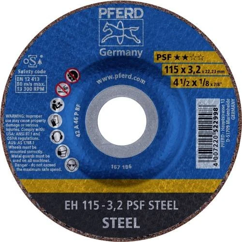 Pferd EH 115-3.2 PSF STEEL Trennscheibe, 115x3.2x22.23mm, 25 Stück