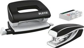 Leitz NeXXt WOW, Mini-Locher und Hefter, schwarz, Set