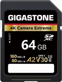 Gigastone 4k Camera Extreme R160/W80 64GB, UHS-I U3, A2, Class 10