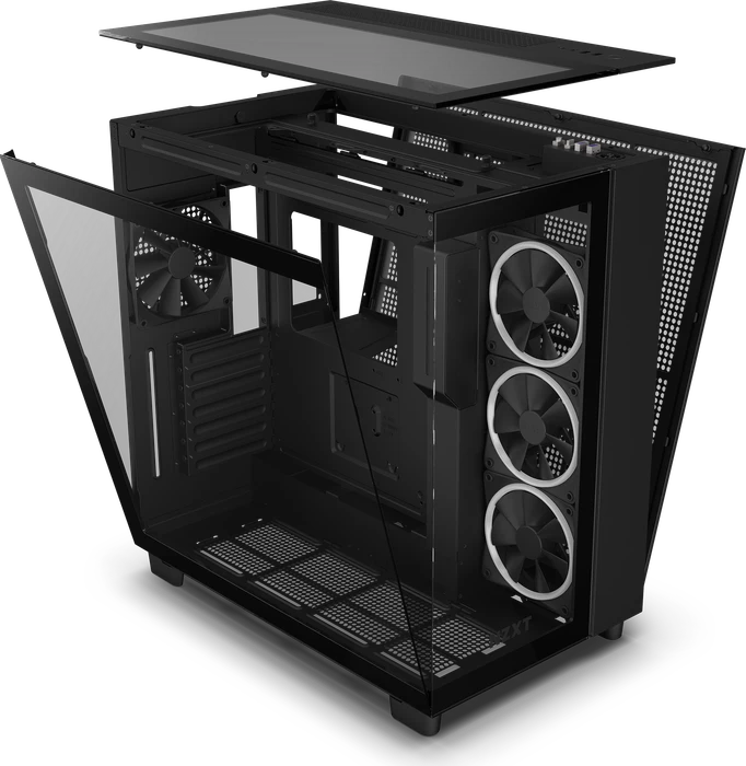 NZXT H9 Elite Black, schwarz, Glasfenster