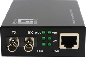 LevelOne GVT-2003 Gigabit Medienkonverter, 1x RJ-45, ST-Duplex MM, 20km (54070703101)